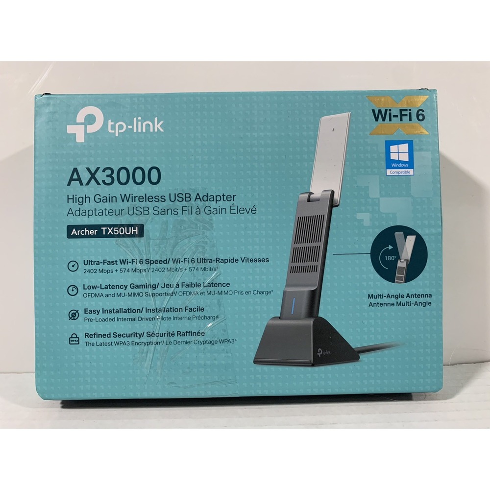 TP-Link Wireless USB Adapter Archer TX50UH AX3000 High Gain New Open Box
